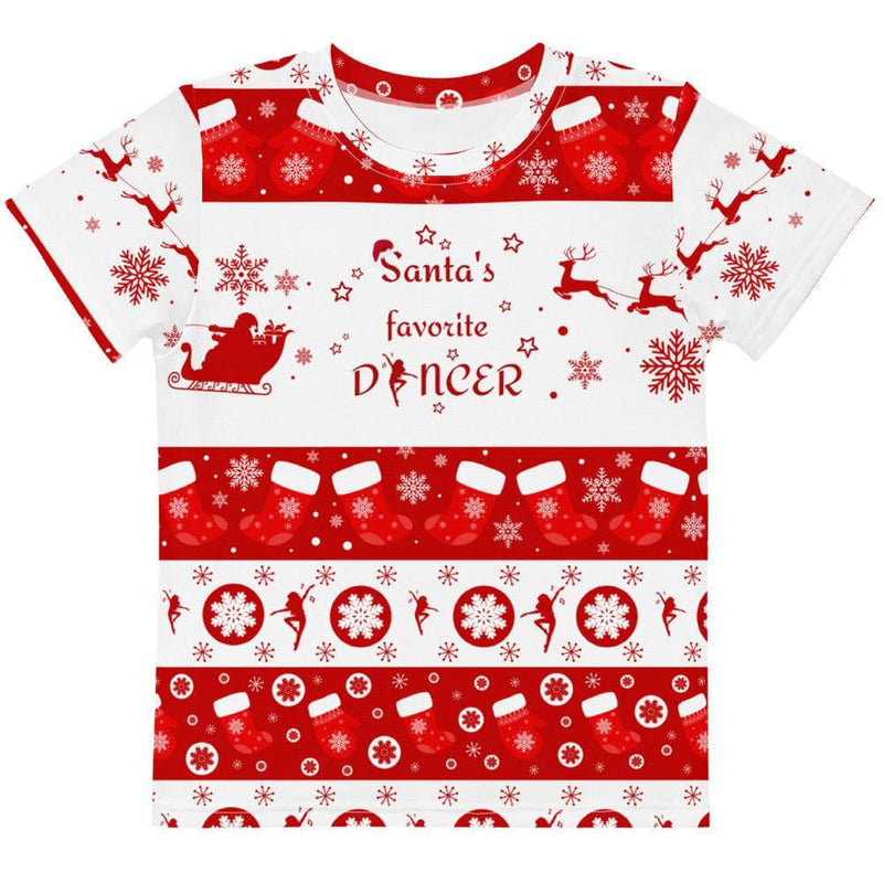 Santa's Favorite Dancer - Kids Mock Sweatshirt-Style Tee