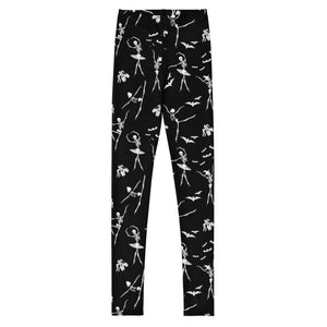 Dancing Skeletons - Halloween Youth Leggings