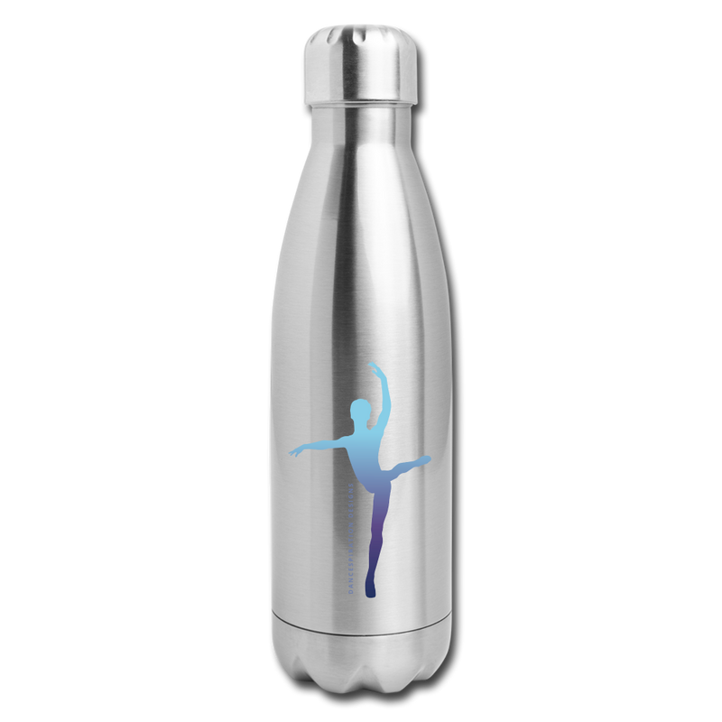 Gifts & Accessories / Water Bottles Silver Attitude (Blue) - Glitter Option - Insulated Stainless Steel Water Bottle