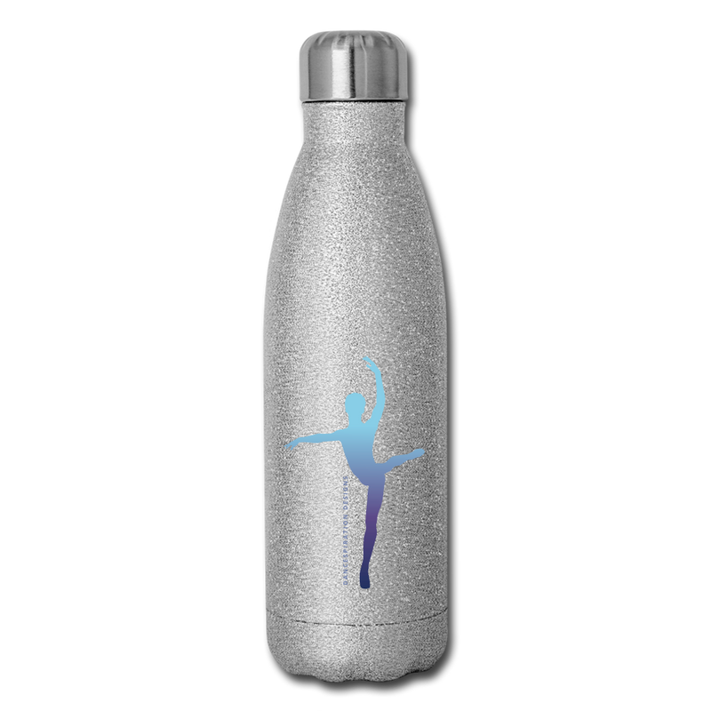 Gifts & Accessories / Water Bottles Silver Glitter Attitude (Blue) - Glitter Option - Insulated Stainless Steel Water Bottle