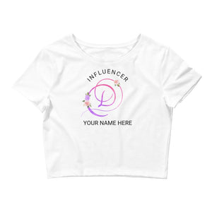 Member Influencer / White / XS/SM Customized Ambassador / Influencer Crop Top