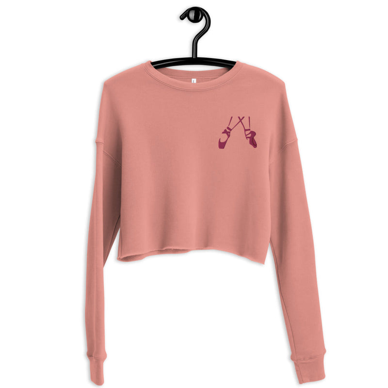 Women / Sweatshirts Mauve / S Dance On - Embroidered Cropped Sweatshirt