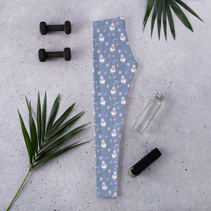 Activewear / YA Leggings Dancing Llama (Blue) - Adult Leggings