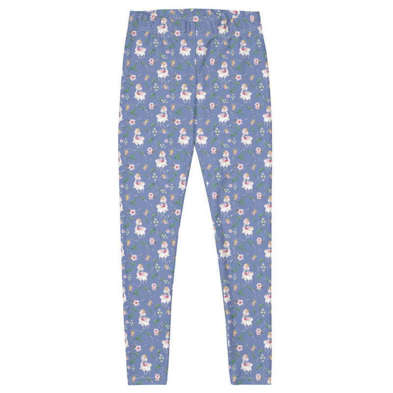 Activewear / YA Leggings Dancing Llama (Blue) - Adult Leggings