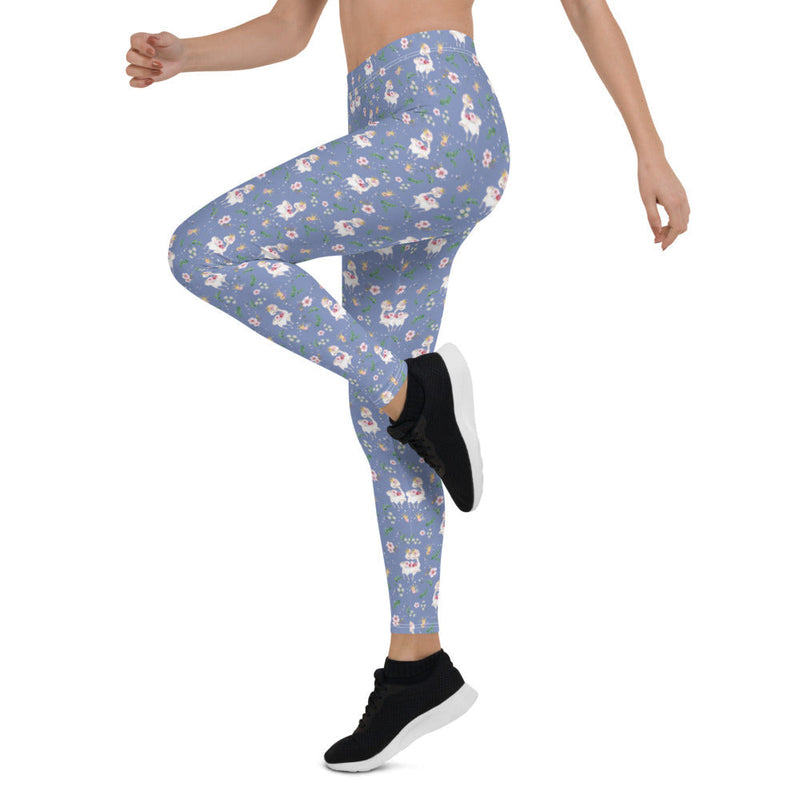 Activewear / YA Leggings Dancing Llama (Blue) - Adult Leggings