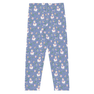 Activewear / K Leggings Dancing Llama (Blue) - Kids Leggings