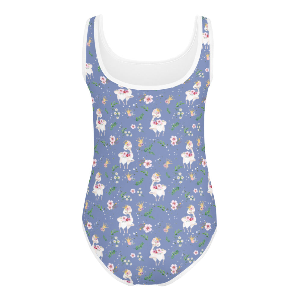 Activewear / K Leotard Dancing Llama (Blue)- Kids Leotard