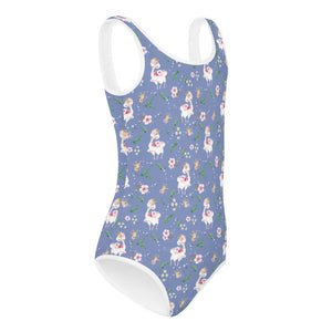 Activewear / K Leotard Dancing Llama (Blue)- Kids Leotard