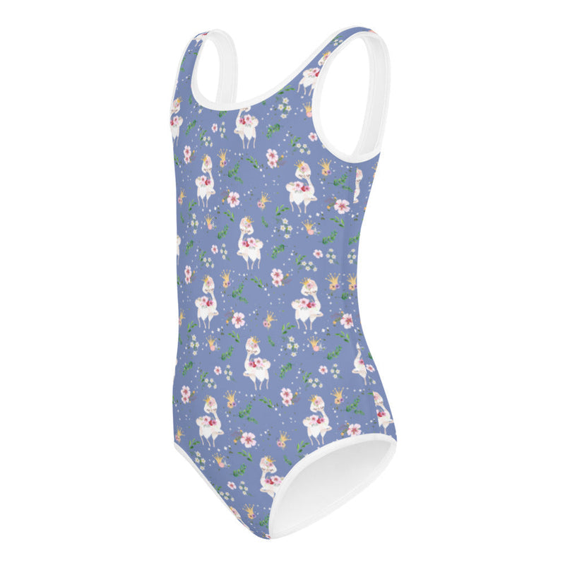 Activewear / K Leotard Dancing Llama (Blue)- Kids Leotard