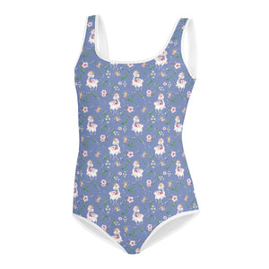 Activewear / YA Leotard 8 Dancing Llama (Blue) - Youth/Adult Leotard