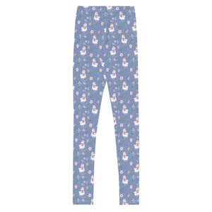 Activewear / YA Leggings Dancing Llama (Blue) - Youth Leggings