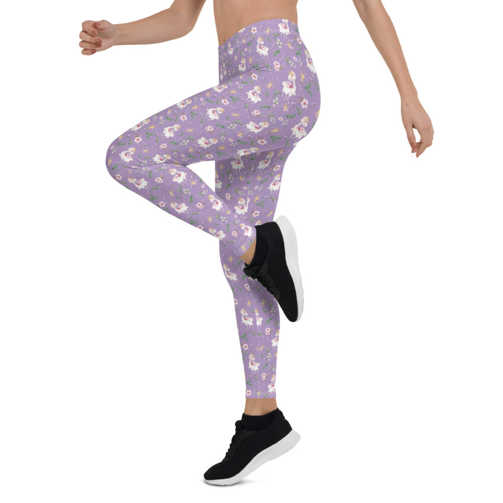 Dancing Llama (Lilac) - Adult Leggings