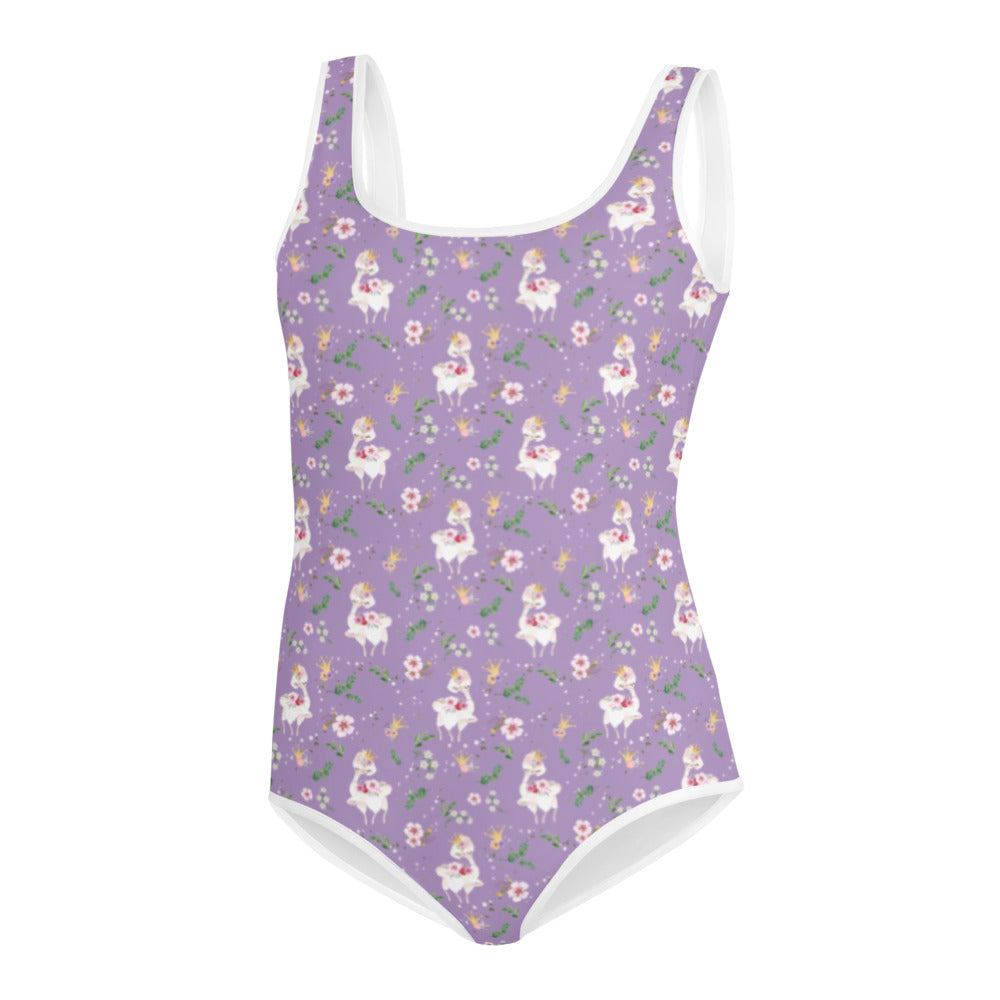 Activewear / YA Leotard 8 Dancing Llama (Lilac) - Youth/Adult Leotard