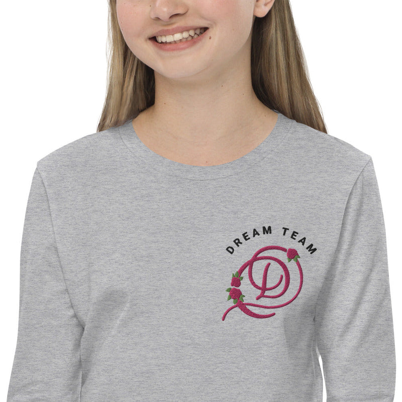 Member Athletic Heather / S Dream Team - Embroidered Kids Long-Sleeved Tee