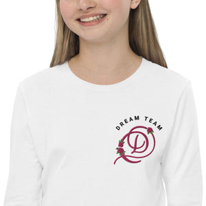 Member White / S Dream Team - Embroidered Kids Long-Sleeved Tee