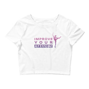 Women / Crop Tops White / XS/SM Improve Your Attitude - Crop Top