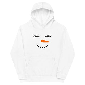 Happy Snowman - Kids Fleece Hoodie