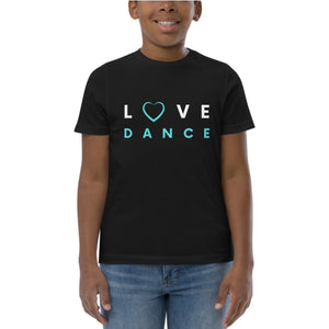 Kids / T-Shirts Black / XS Love Dance (Blue) - Kids Jersey Tee