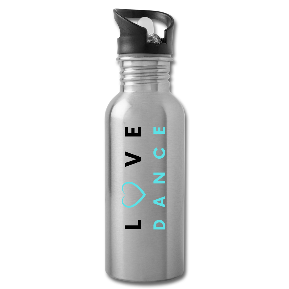 Gifts & Accessories / Water Bottles Silver Love Dance (Blue) - Stainless Steel Water Bottle