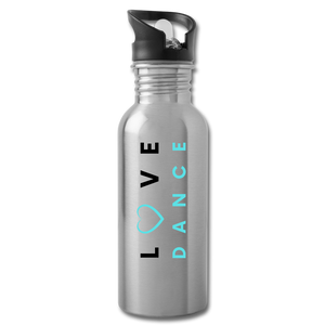 Gifts & Accessories / Water Bottles Silver Love Dance (Blue) - Stainless Steel Water Bottle