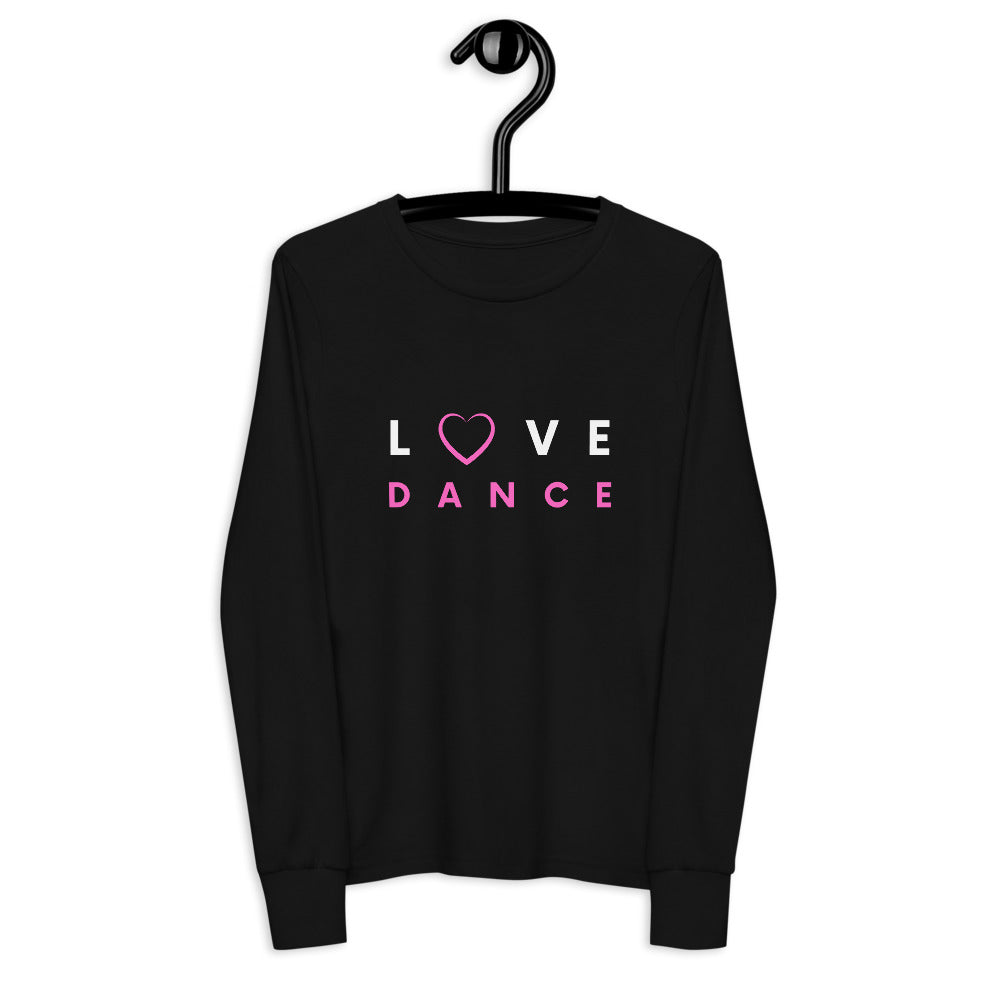 Kids / Long T-Shirts Black / S Love Dance - Kids Long-Sleeved Tee