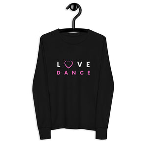 Kids / Long T-Shirts Black / S Love Dance - Kids Long-Sleeved Tee