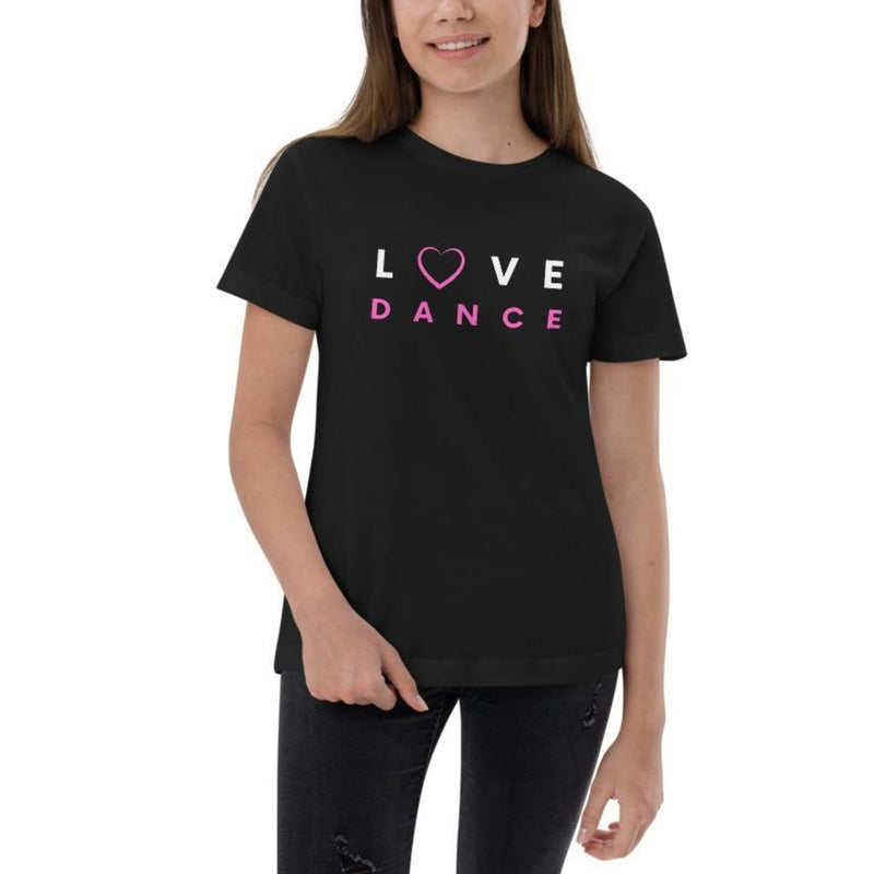 Kids / T-Shirts Black / XS Love Dance (Pink) - Kids Jersey Tee