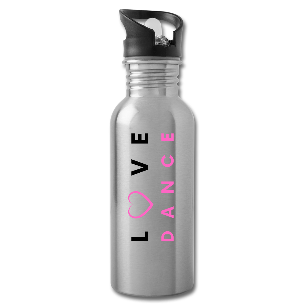 Gifts & Accessories / Water Bottles Silver Love Dance (Pink) - Water Bottle