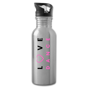 Gifts & Accessories / Water Bottles Silver Love Dance (Pink) - Water Bottle