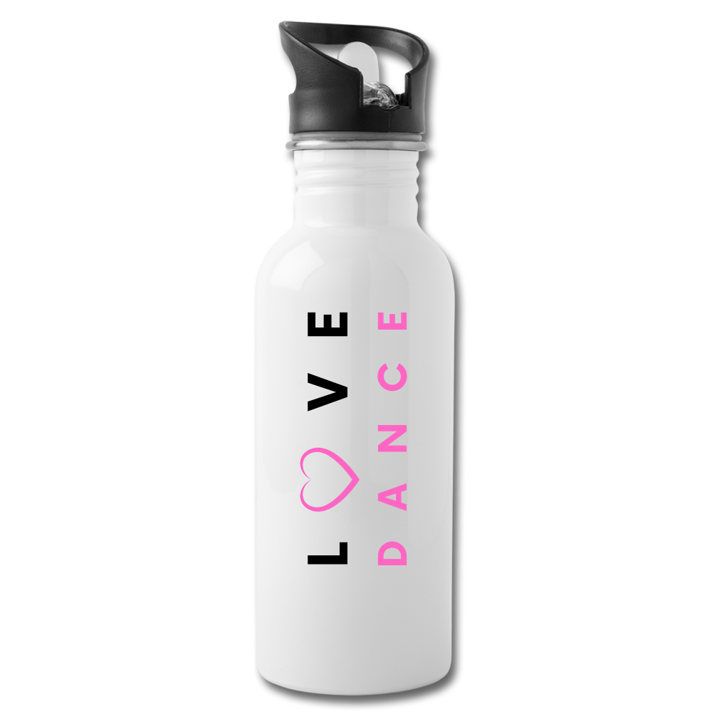 Gifts & Accessories / Water Bottles White Love Dance (Pink) - Water Bottle