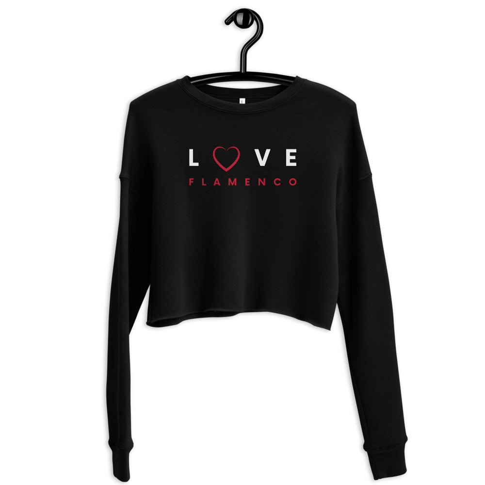 Women / Sweatshirts Black / S Love Flamenco - Cropped Fleece Sweatshirt