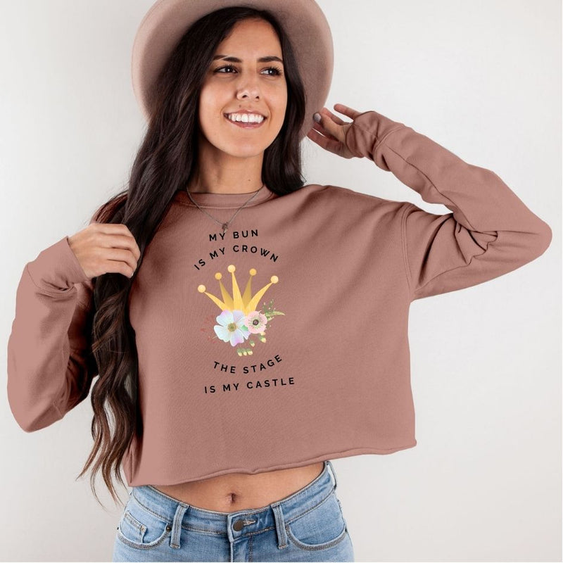 Women / Sweatshirts Mauve / S My Bun is My Crown - Cropped Fleece Sweatshirt