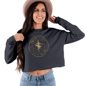 Women / Sweatshirts Navy / S Officially en Pointe - Cropped Fleece Sweatshirt