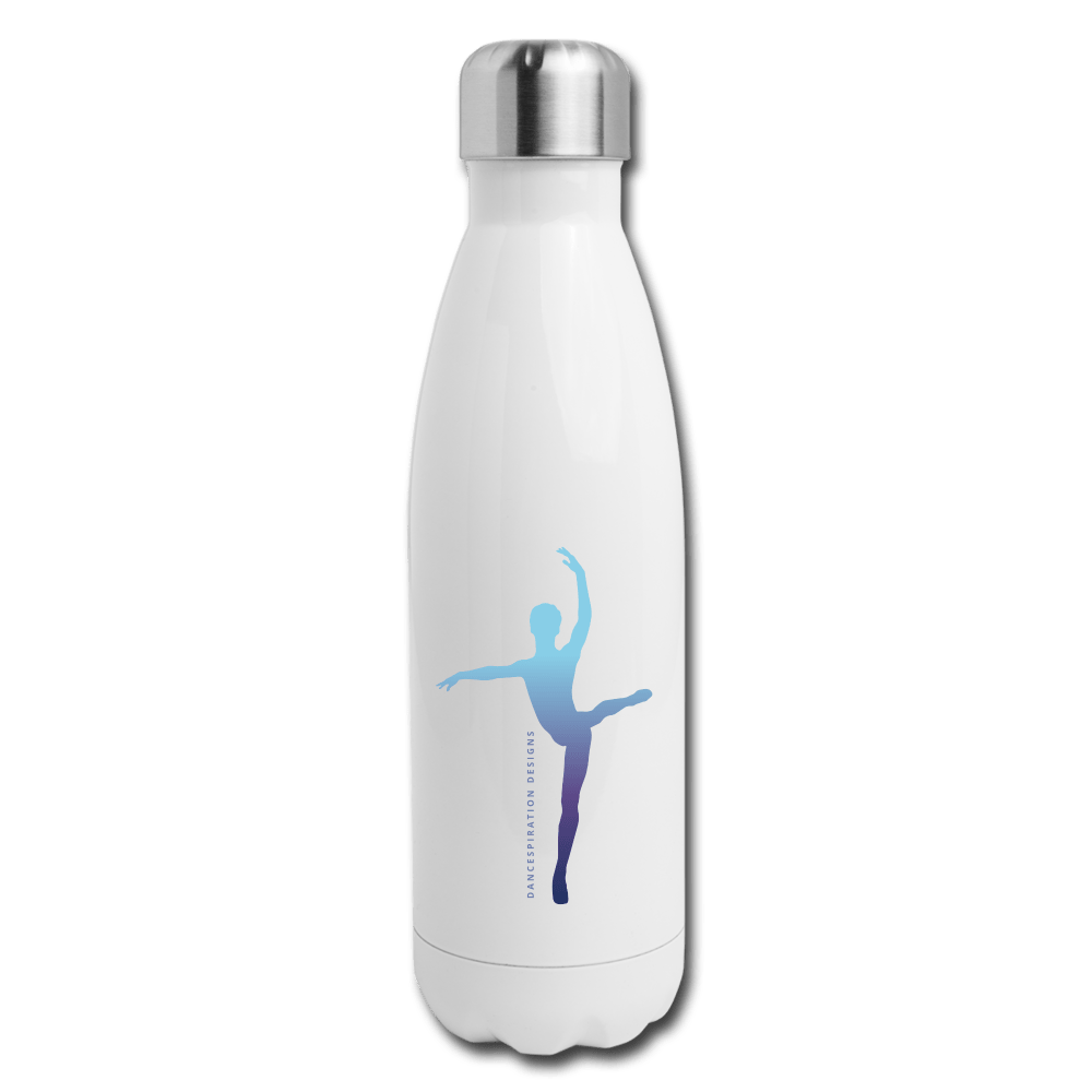Attitude (Blue) - Insulated Water Bottle - white