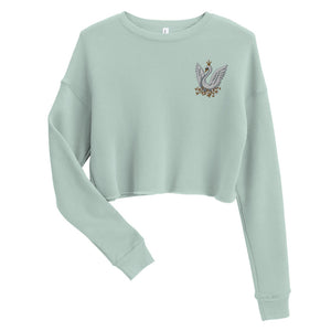 Women / Sweatshirts Swanderful - Embroidered Cropped Fleece Sweatshirt
