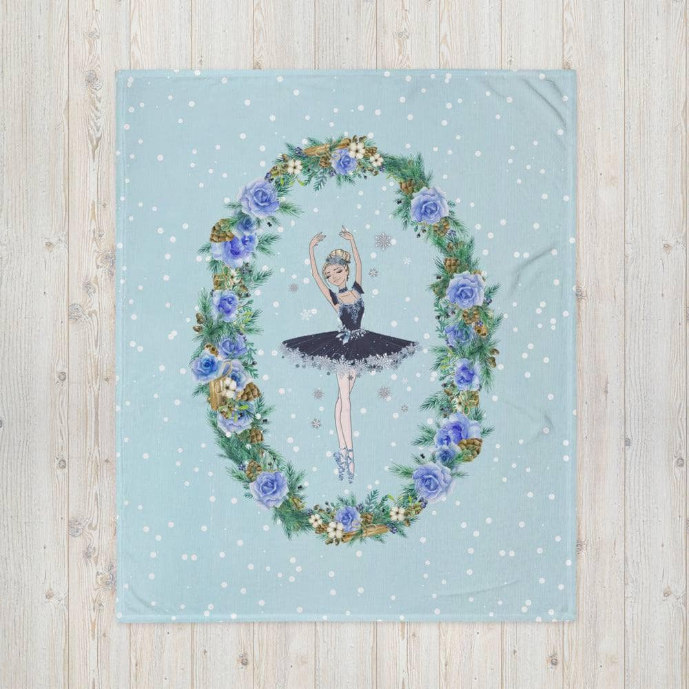 Snow Ballerina - Soft Fleece Throw Blanket