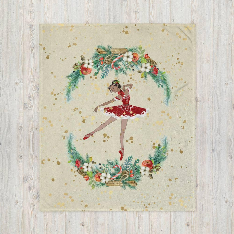 Santa Ballerina - Soft Fleece Throw Blanket