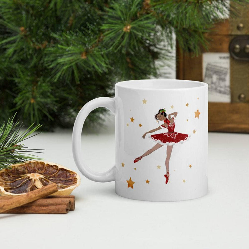Santa Ballerina (skin tone 1) - Ceramic Mug*
