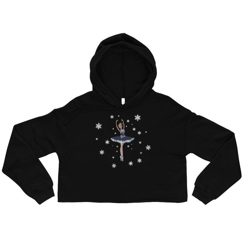 Snow Ballerina - Cropped Fleece Hoodie