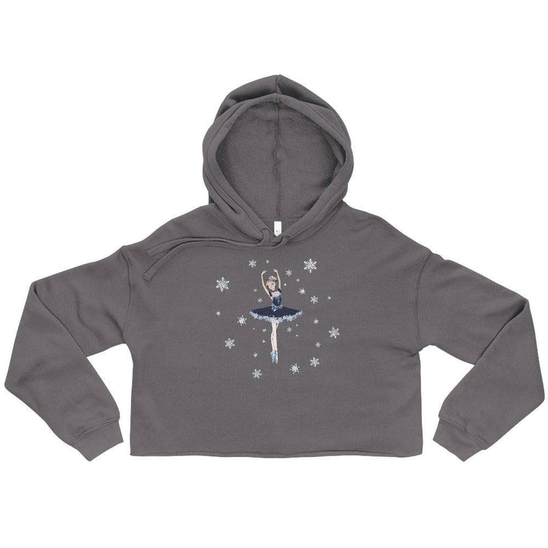 Snow Ballerina - Cropped Fleece Hoodie