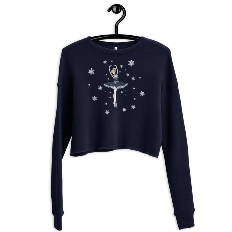 Snow Ballerina - Cropped Fleece Sweatshirt