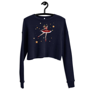 Santa Ballerina - Cropped Fleece Sweatshirt